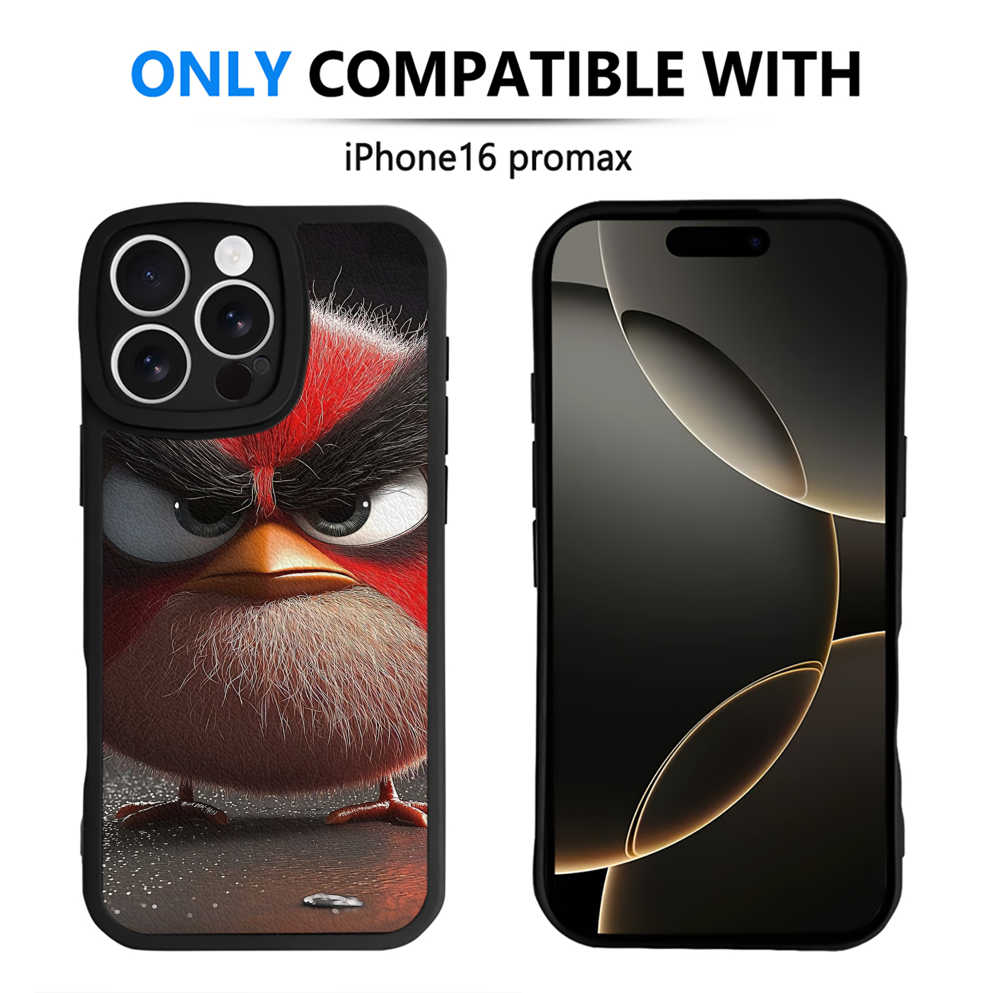 （画像用） Angry Birds アングリーバード 【iPhone 16シリーズ対応】シリコンスマホケース（レザー調） 材質：シリコン
